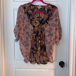 Sheer Floral Blouse